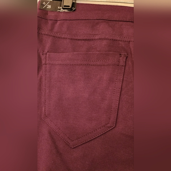 Liverpool New Skinny Ponte Knit Stretch pant in Aubergine - Picture 10 of 16